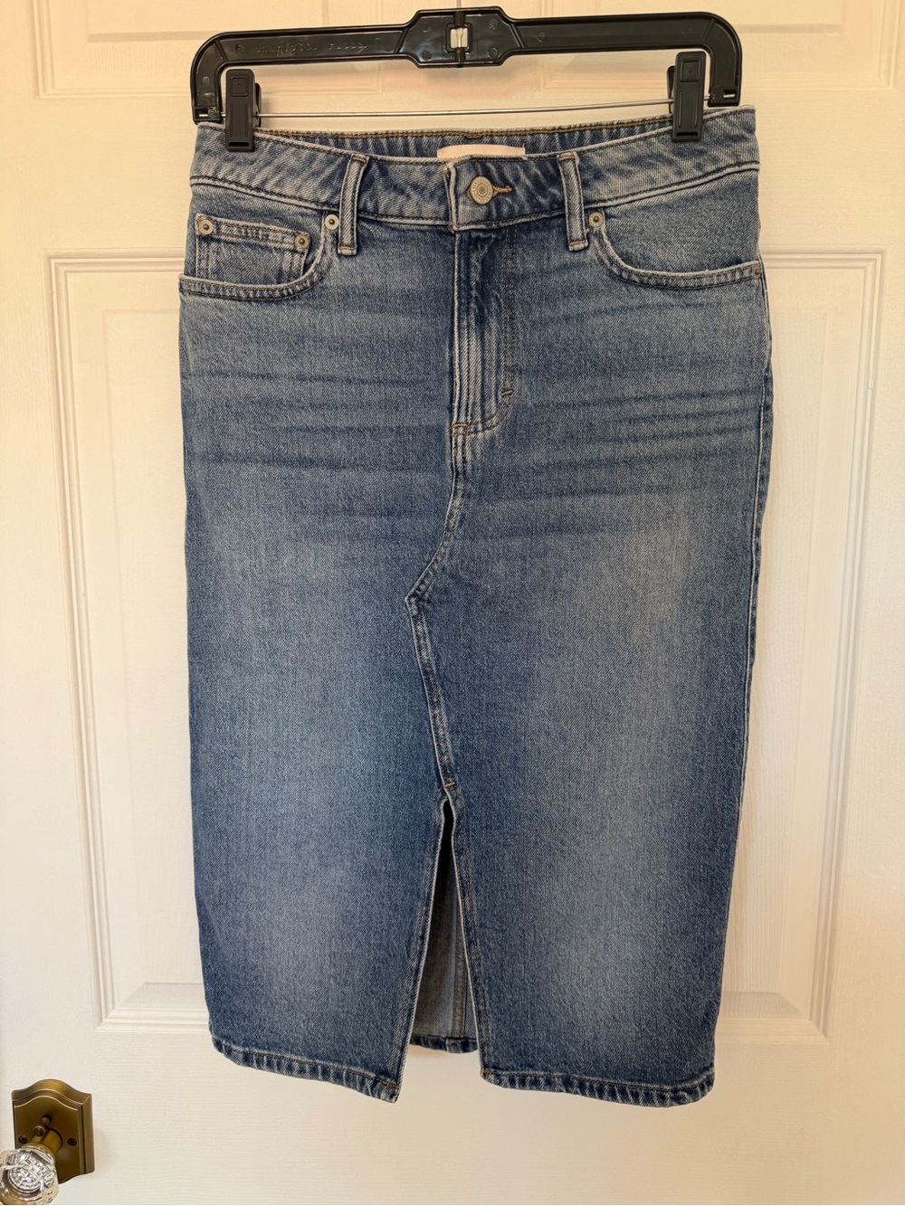 Lucky Brand Denim Pencil Skirt with Front Slit